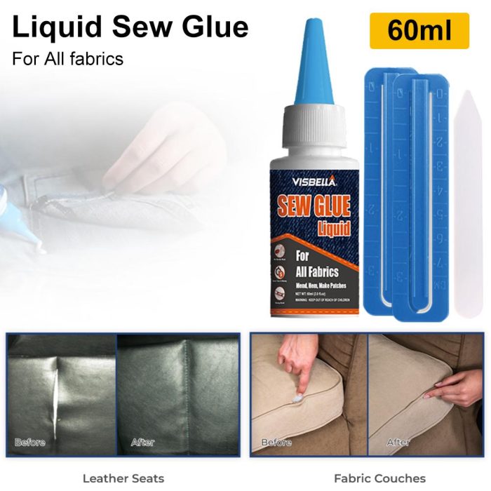 Clothing sew glue sew glue liquid bonding glue repair for clothes denim leather decorative crafting natural synthetic fabric