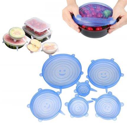 Fresh lids: 6-piece reusable silicone stretch lids – your ultimate kitchen tool for food preservation and storage