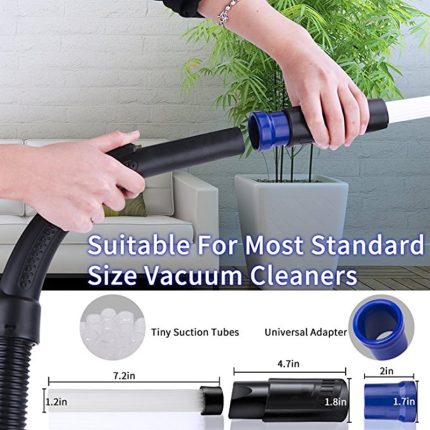 Universal vacuum attachment dust daddy small suction brush tubes cleaner remover tool cleaning brush for air vents keyboards