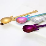 Stainless steel guitar teaspoon set: 7 creative and fashionable coffee spoons – perfect for desserts, watermelons, and christmas gifts
