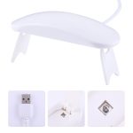 6w white nail dryer machine uv led lamp portable micro usb cable home use nail uv gel varnish dryer 3 leds lamp nail art tools