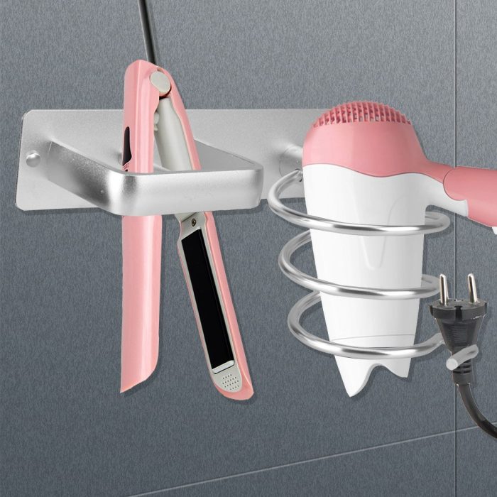 Hair straightener holder storage rack bathroom shelf storage accessories hair dryer holder rack organizer wall mounted