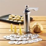 Hot manual cookie press stamps set baking tools 24 in 1 with 4 nozzles 20 cookie molds biscuit maker cake decorating extruder