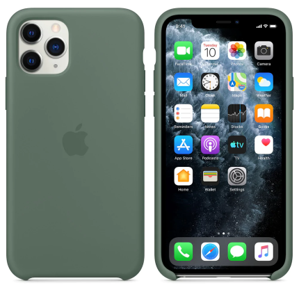 Liquid silicone mobile phone case all-inclusive for apple iphone 13promax protective cover iphone12 anti-fall 11promax green
