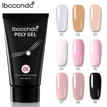 9 colors 30g nail acrylic hard poly gel pink white clear crystal uv led builder gel spring nails enhancement quick extension gel varnish