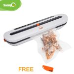 Saengq best vacuum food sealer 220v/110v automatic commercial household food vacuum sealer packaging machine include 5pcs bags