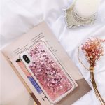 Glitter phone case for iphone x xr xs 11 12 13 6s 6 7 8 5 5s se plus mini pro max dynamic liquid love heart quicksand cover
