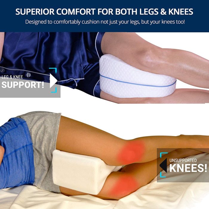 Contour legacy leg pillow foam orthopedic memory knee wedge pillow for sleeping legacy leg pillow