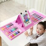 208-piece with easel children’s painted set painting watercolor pen brush art learning supplies stationery set