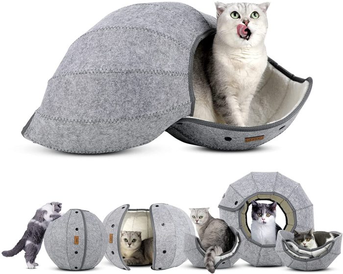Foldable breathable pet bed cat kennel cave tunnel semi-enclosed creative cat mat cat and dog supplies