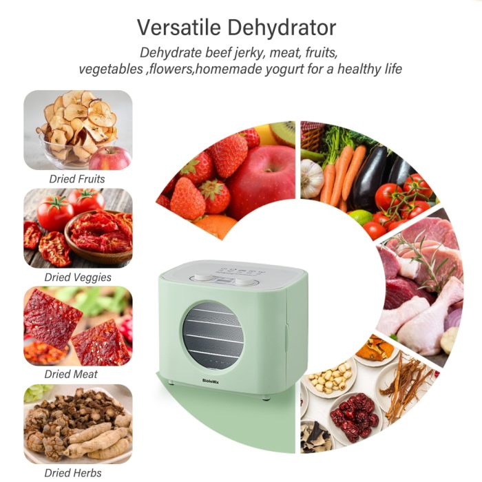 Digital food dehydrator with led display