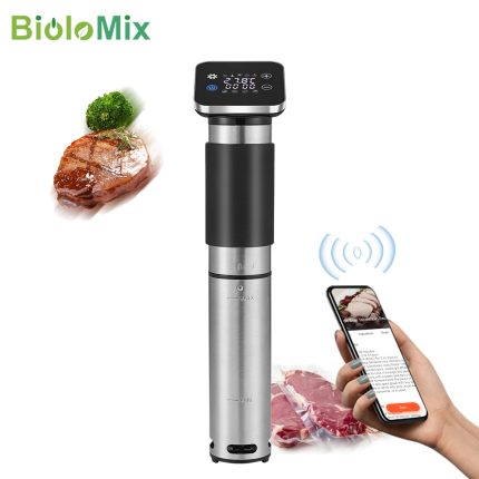 Biolomix 5th generation stainless steel wifi sous vide cooker – waterproof thermal immersion circulator with smart app control (model unknown)