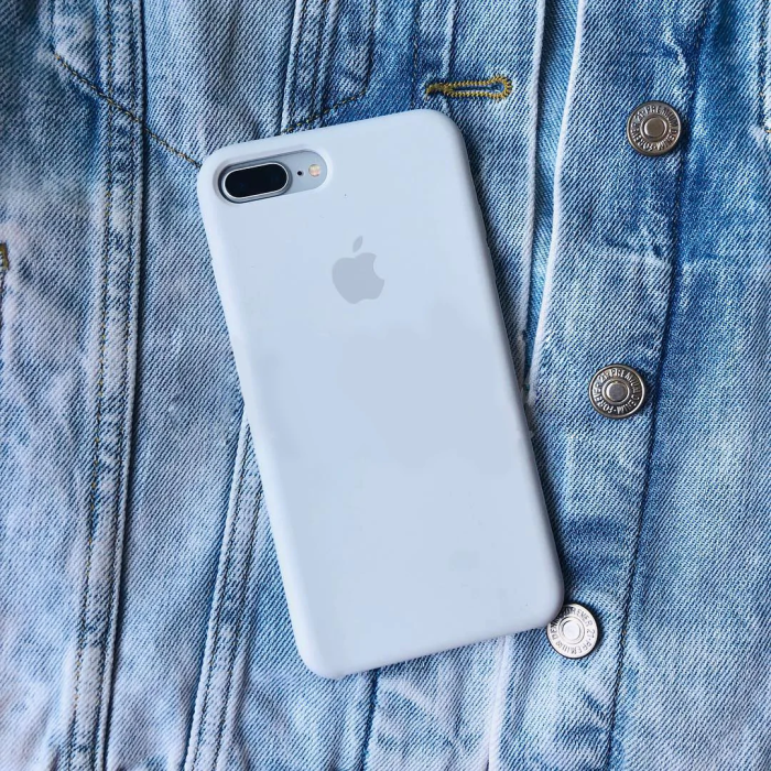 Liquid silicone phone case all-inclusive for apple 13promax protective case iphone12 drop-resistant 11promax (sky blue)