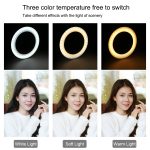 Puluz 4.7 inch usb 3 modes dimmable led ring vlogging photography video lights