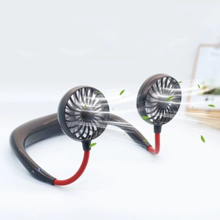 2000 mare usb portable fan hands-free neck fan hanging charging mini portable sports fans 3 gears usb air conditioner