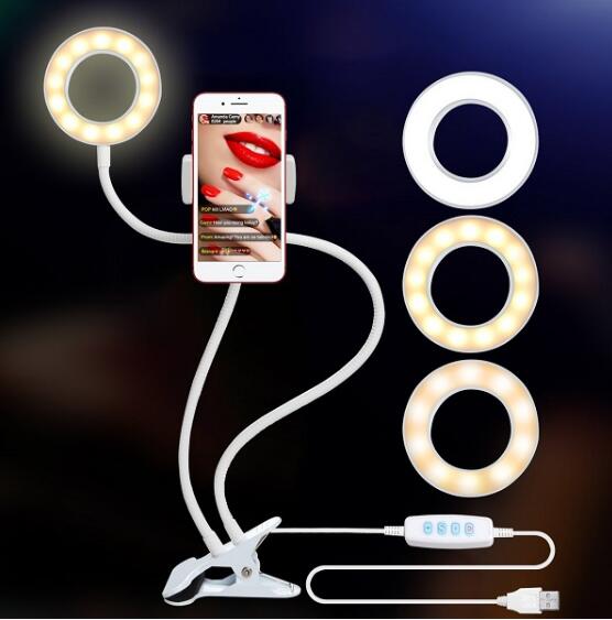 Photo studio selfie led ring light with cell phone mobile holder for youtube live stream makeup camera lamp for iphone android
