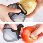 3 in 1 multi function planer peeler function three use rotary fruit vegetable potato hanging round cutter kitchen dining bar