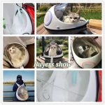 Breathable cat backpack for travel – pet carrier bag for cats and small dogs with kennel and carrying straps