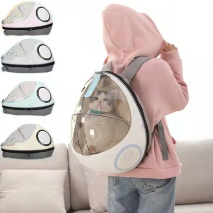 Breathable cat backpack for travel – pet carrier bag for cats and small dogs with kennel and carrying straps