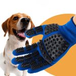 Cat grooming glove and dog massage comb – 2-in-1 pet bath brush for cleaning, massaging, and hair removal