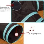 Cat tunnels toy 5 holes tube toys with bell interactive pet toy for cats rabbits waterproof foldable pipeline pet accessories