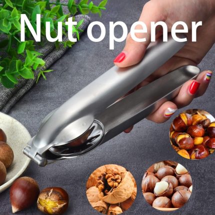 Stainless steel chestnut clip nutcracker – essential kitchen gadget for opening and peeling chestnuts, walnuts, and other nuts
