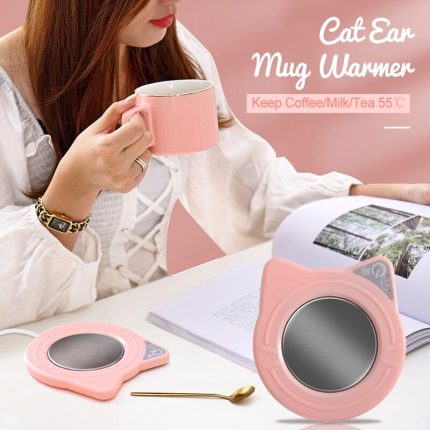 Cute cat ear mug warmer: keep your coffee and tea warm at 55℃