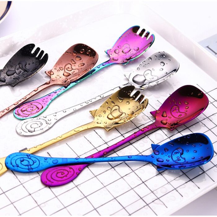 Cute pig ice cream spoon – high-quality stainless steel teaspoon and fun tableware – perfect gift