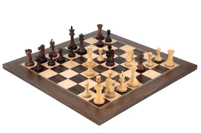 Walnut/maple wooden international chess board
