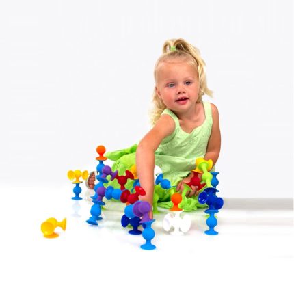 Soft silicone building blocks – a fun and educational diy construction toy set with suction cups for boys and girls