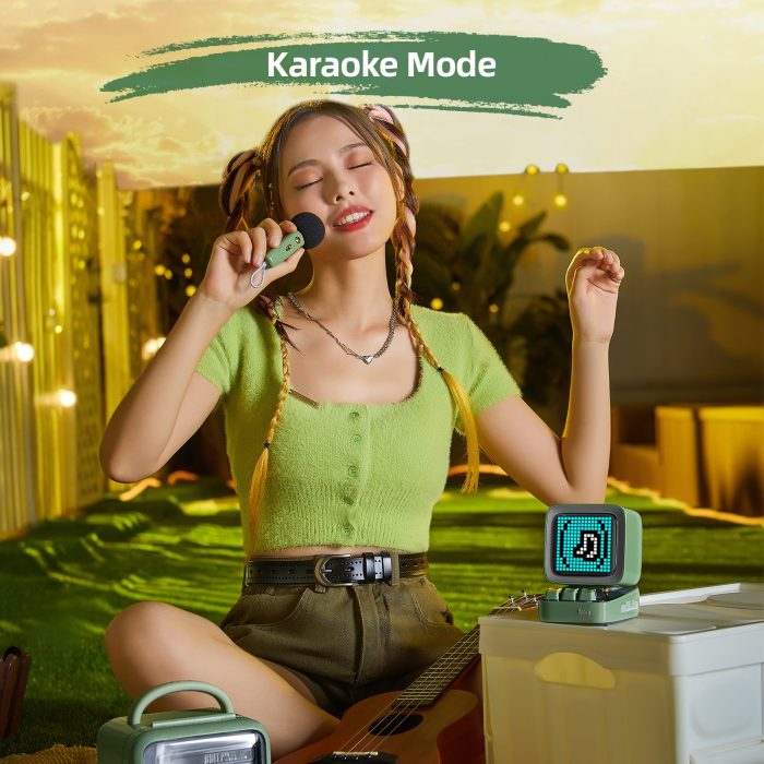 Retro design wireless karaoke speaker