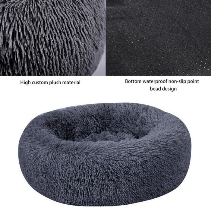 Donut mand dog accessories for large dogs cat’s house plush pet bed for dog xxl round mat for small medium animal calming 100cm