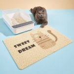Easy-to-clean cat litter mat pet food pvc mat waterproof non-slip pet feeding bowl mat tray for cats dogs
