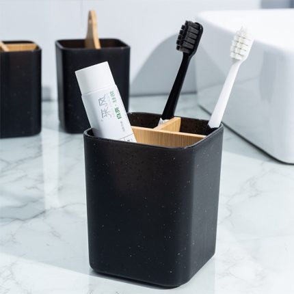 Electric toothbrush holder and toothpaste stand – convenient plastic storage box for your bathroom accessories