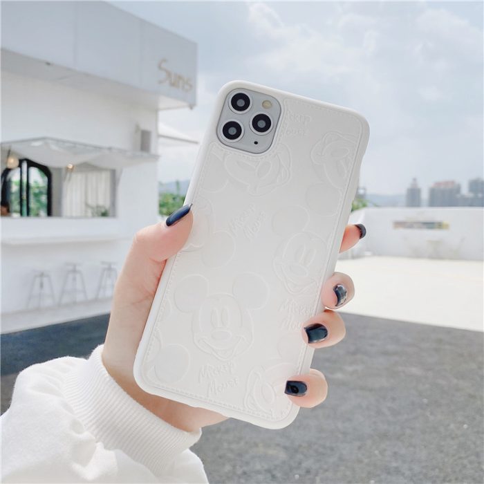 Cute mickey is suitable for apple iphone 13pro mobile phone case with skin sticking protective case and 12 soft case