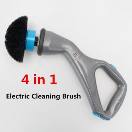 4pcs cordless hurricane muscle scrubber electric cleaning brush with brush heads bathroom surface bathtub shower tile brush