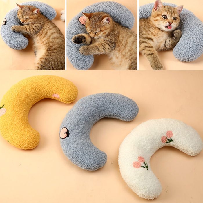 Dog cat pillow protection cervical deep sleep u-shaped pet pillow puppy cat pillow pillow pet supplies