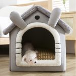 Foldable winter warm dog/cat house/kennel bed – cozy nest, basket, puppy cave, and sofa for small to medium pets