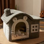 Cozy winter dog/cat bed – foldable kennel, nest, and sofa for small to medium pets