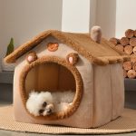 Foldable winter warm dog/cat house/kennel bed – cozy nest, basket, puppy cave, and sofa for small to medium pets