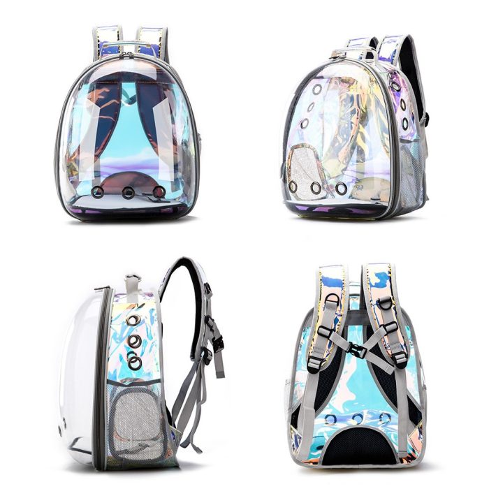 Transparent breathable pet carrier backpack for cats & dogs – ideal for outdoor travel