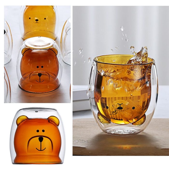 Hilarious double wall animal glass cup – perfect for christmas and new year gifts