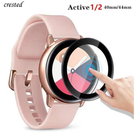 Glass for samsung galaxy watch active 2 44mm 40mm/46mm/42mm/3 45mm-41mm gear s3 frontier/s2/sport 3d hd film screen protector