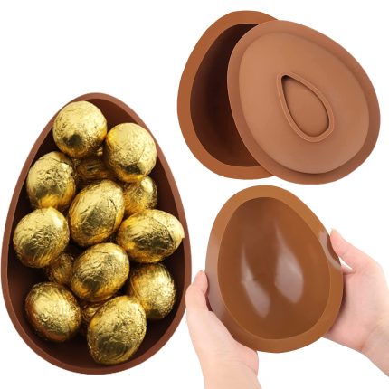 Easter egg silicone mold with hammer for chocolate bombs