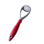 Joie potato masher and ricer – silicone handle and stainless steel blade – vegetable tool and kitchen gadget with support