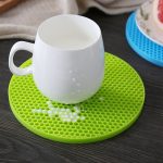 Set of 2 multifunctional silicone mats – heat resistant placemats and drink coasters – essential kitchen accessories and gadgets for protecting surfaces