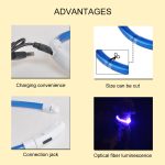 Led usb rechargeable dog collar – night safety flashing glow collar for pet loss prevention and visibility