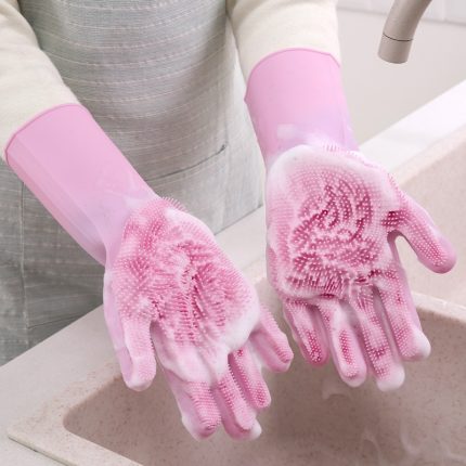 Magic silicone dishwashing gloves – keep your hands clean and protected while cleaning dishes and more