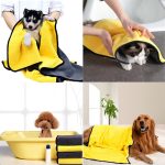 Microfiber quick-drying pet dog and cat towels soft fiber water-absorbent bath towel convenient shop cleaning machine washable