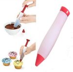 Food grade silicone decorating pen for writing and drawing with chocolate, sauce, and more